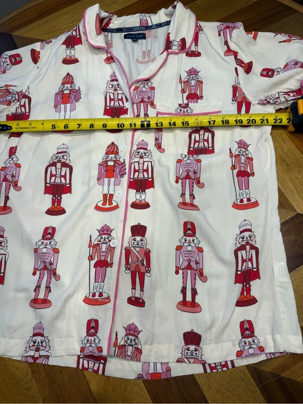 Katie Kime Holiday March Nutcracker Print Pajama Set Flaw